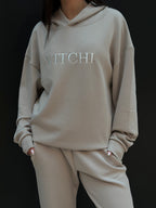 LUXE TRACKSUIT HOODIE OVERSIZED MOCHA