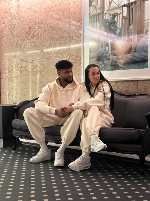 LUXE TRACKSUIT PANTS OVERSIZED VANILLA (Men)