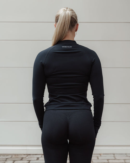 LUXURY LONG SLEEVE TOP BLACK - Vitchi Vilani