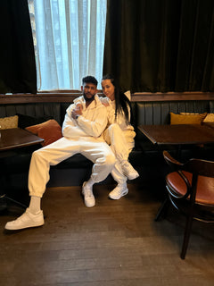 LUXE TRACKSUIT PANTS OVERSIZED VANILLA (Men)