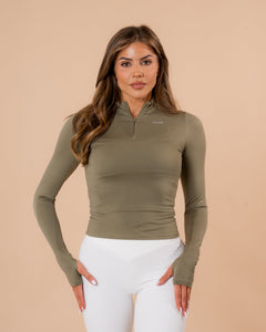 HALF ZIP MATCHA TOP - VITCHI VILANI