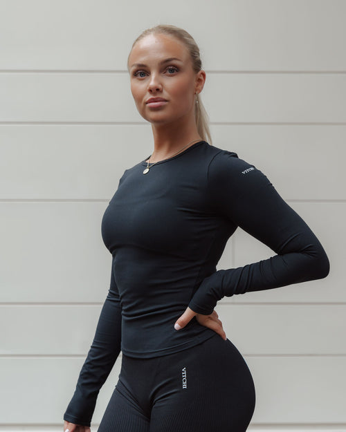 LONG SLEEVE TOP BLACK - Vitchi Vilani