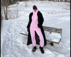 LUXE TRACKSUIT PANTS OVERSIZED BABY PINK - VITCHI VILANI