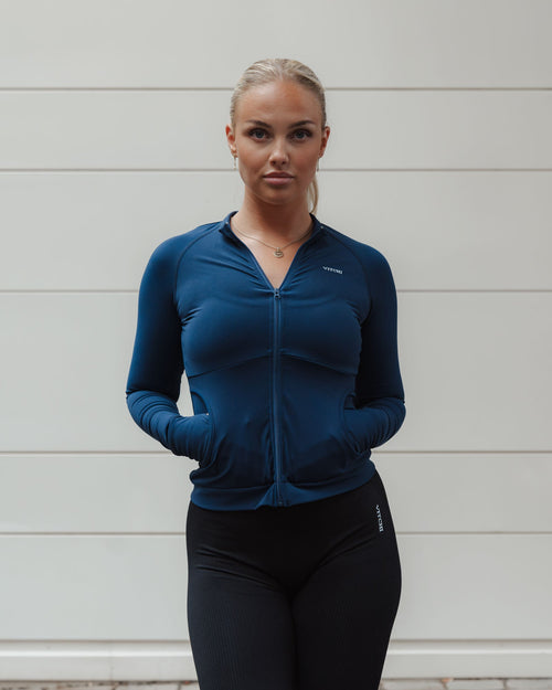 LUXURY LONG SLEEVE TOP BLUE - Vitchi Vilani