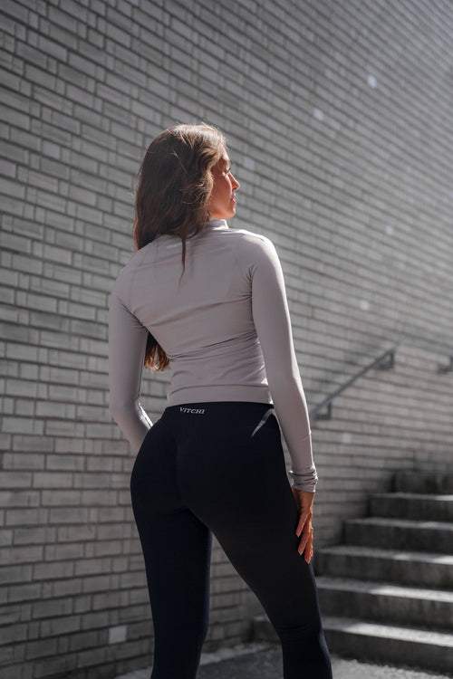 LUXURY LONG SLEEVE TOP SILVER - Vitchi Vilani