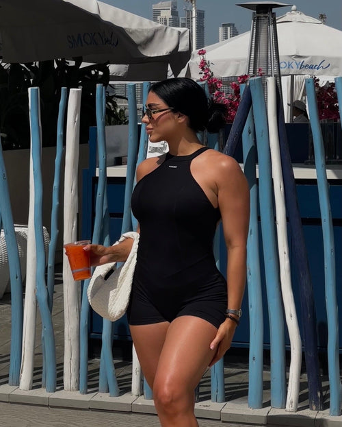 V - BACK BODYSUIT BLACK - Vitchi Vilani